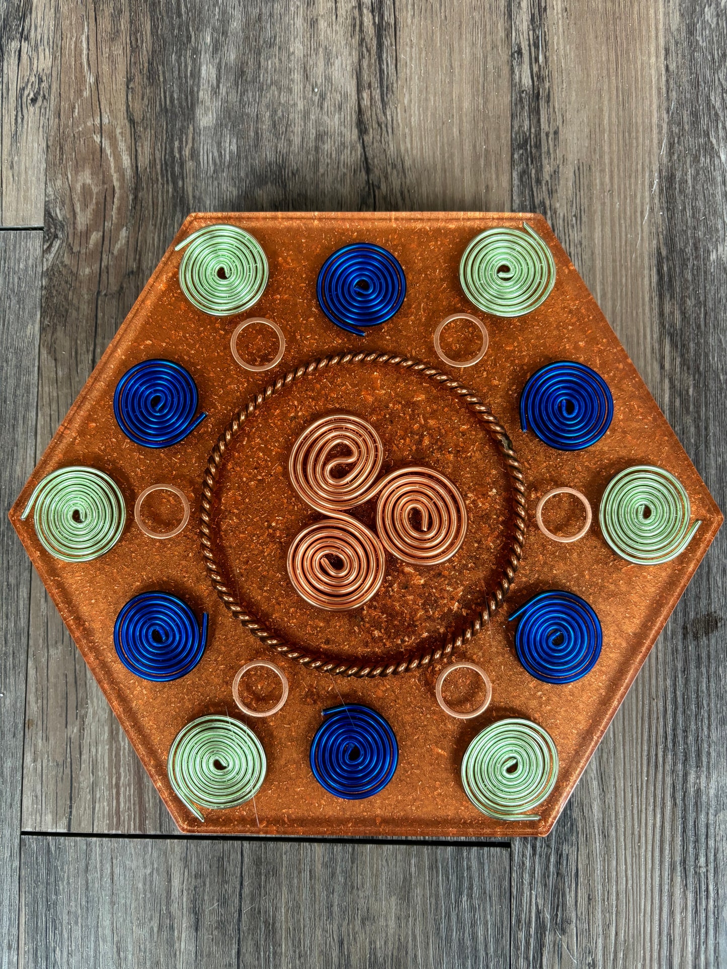 Hexagonal Life Force Energy Charging Plate (One of A Kind)